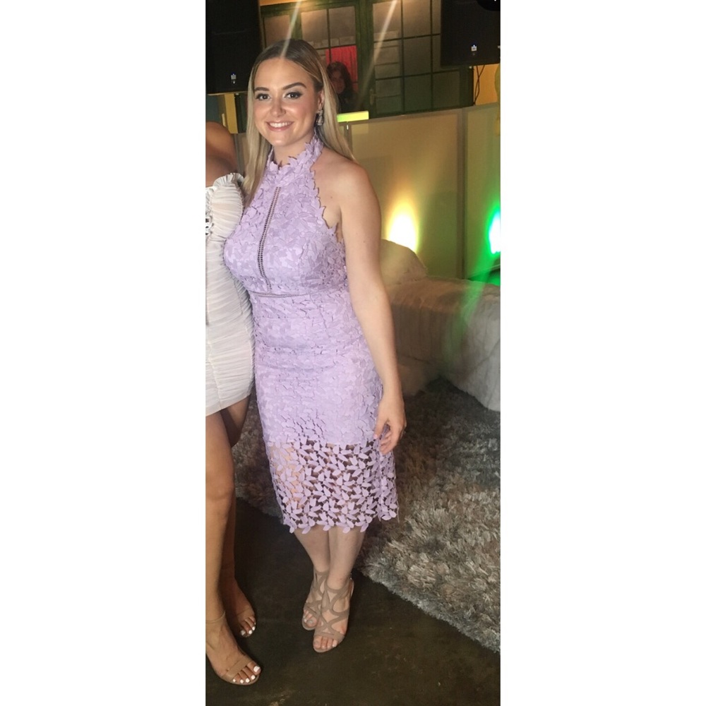 Bardot Gemma Lace Halter Dress